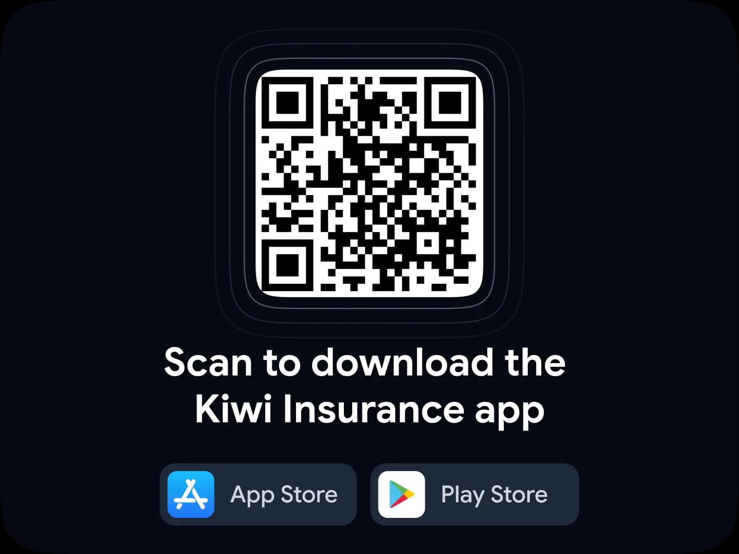 Scan to download the Kiwi Insurance app